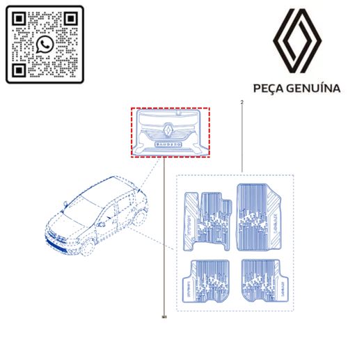RN 737039 8201737039 Bandeja Porta Malas Sandero 2020 2021 2022 2